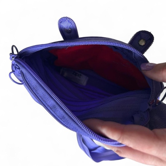 ZIPIT Purple Monster Face Crossbody Bag – Fun & Functional Zipper Purse - Picture 5 of 7